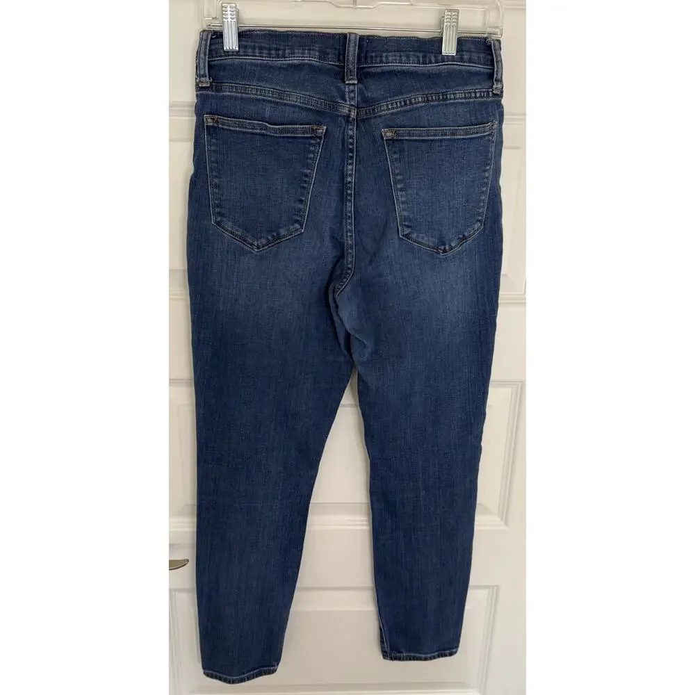 J.Crew 9” High Rise Skinny Jeans – Size 29 Stretch Denim, Medium Wash 27" Inseam - Picture 2 of 3